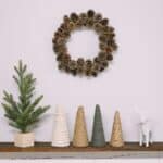 DIY Christmas Trees made with rope, jute, twine, and yarn.