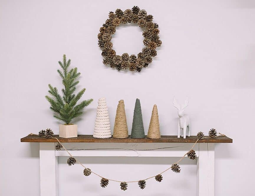 How to make a pinecone garland.