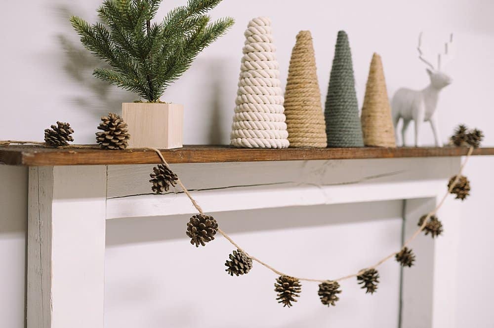 How to make a pinecone garland.
