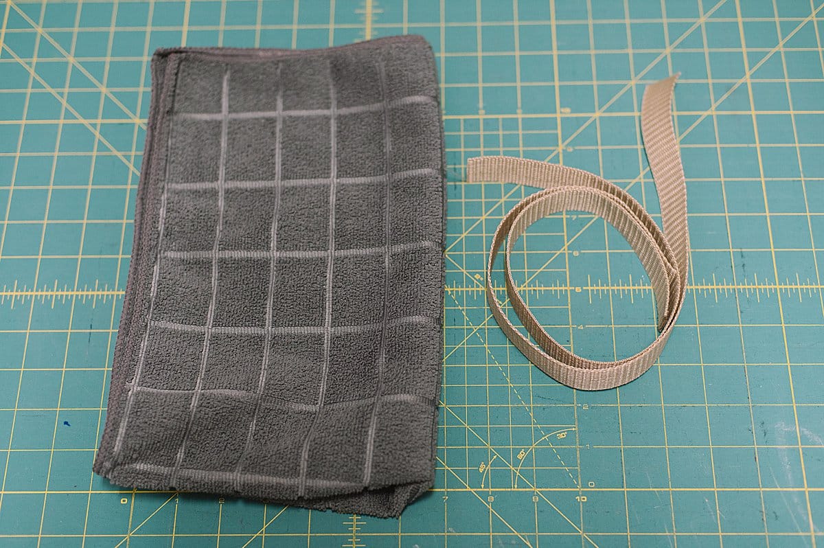 supplies needed to make a tote bag from a hand towel