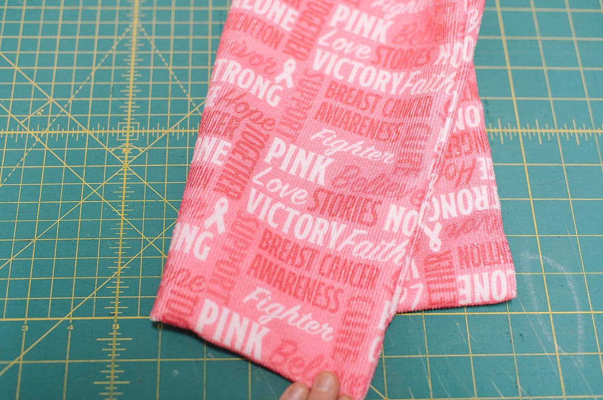 main part of a breast cancer hand towel DIY tote bag
