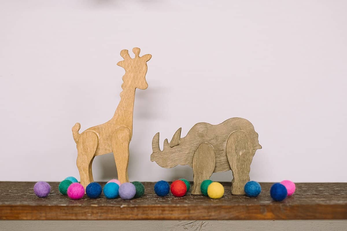 how to use paint to stain wood animals