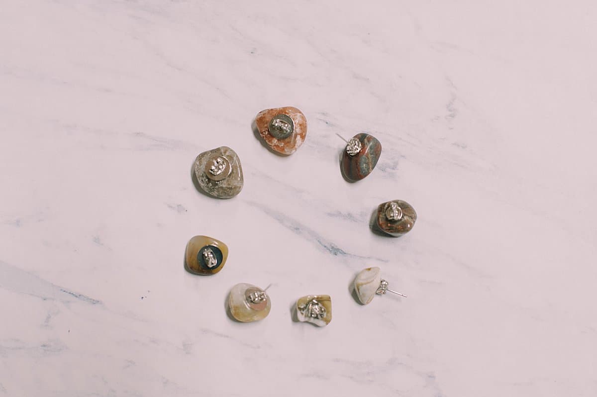 how to make DIY agate earrings | agate jewelry