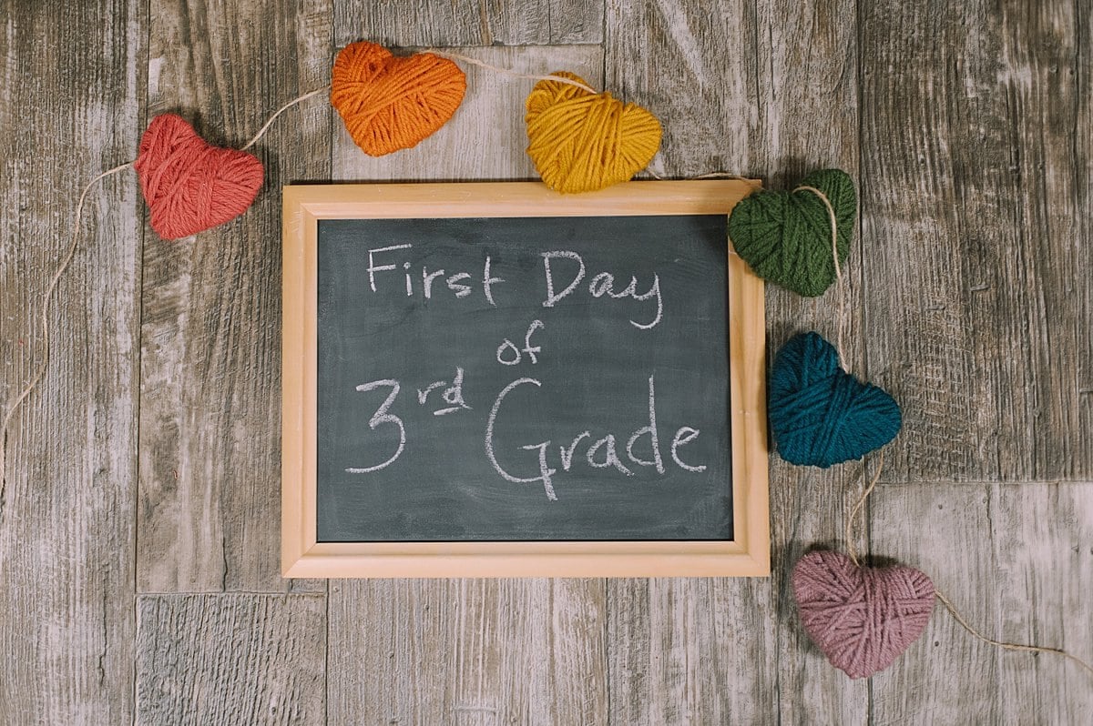 DIY first day of school chalkboard sign