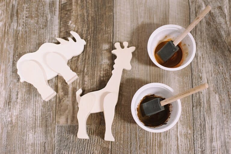 How to Stain Wood with Paint | Staining Wood Using Craft Paint