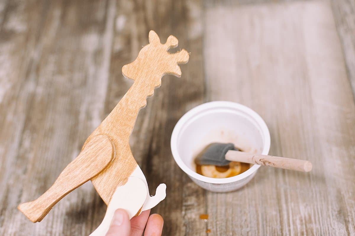 how to make DIY stained wooden animals