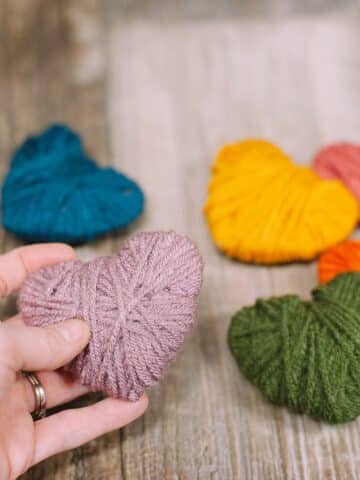 How to Make a Yarn Wrapped Heart