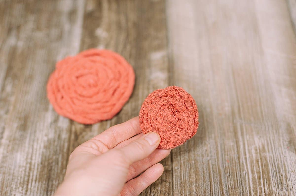 how to make a fabric rosette