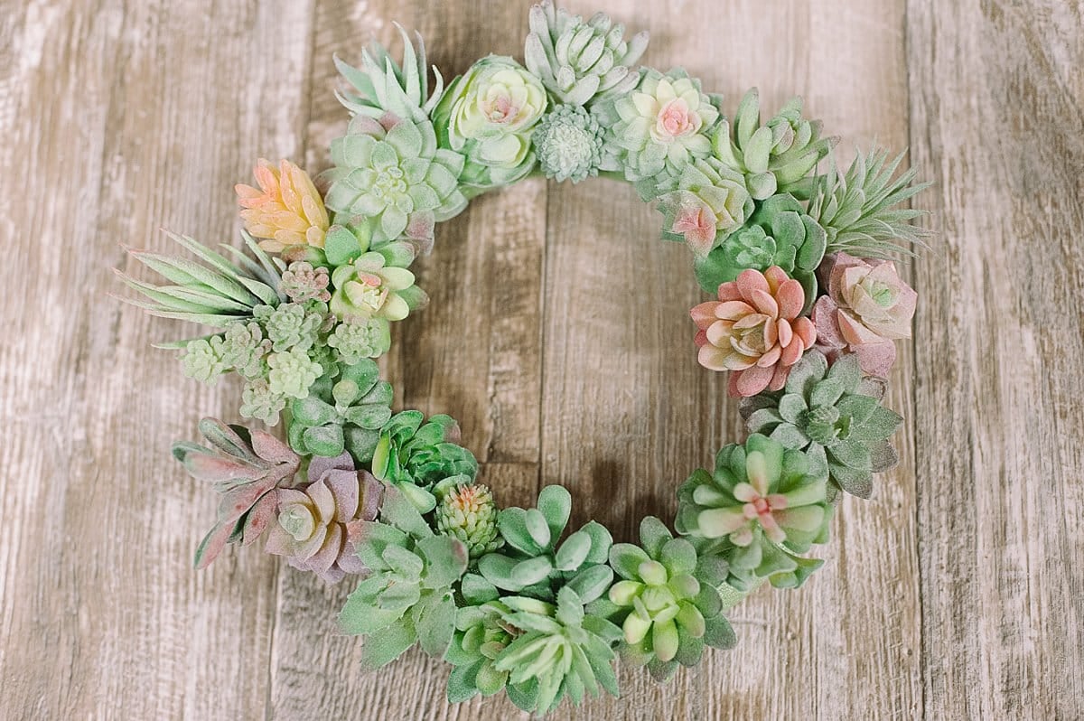 add more succulents to make the wreath look thicker