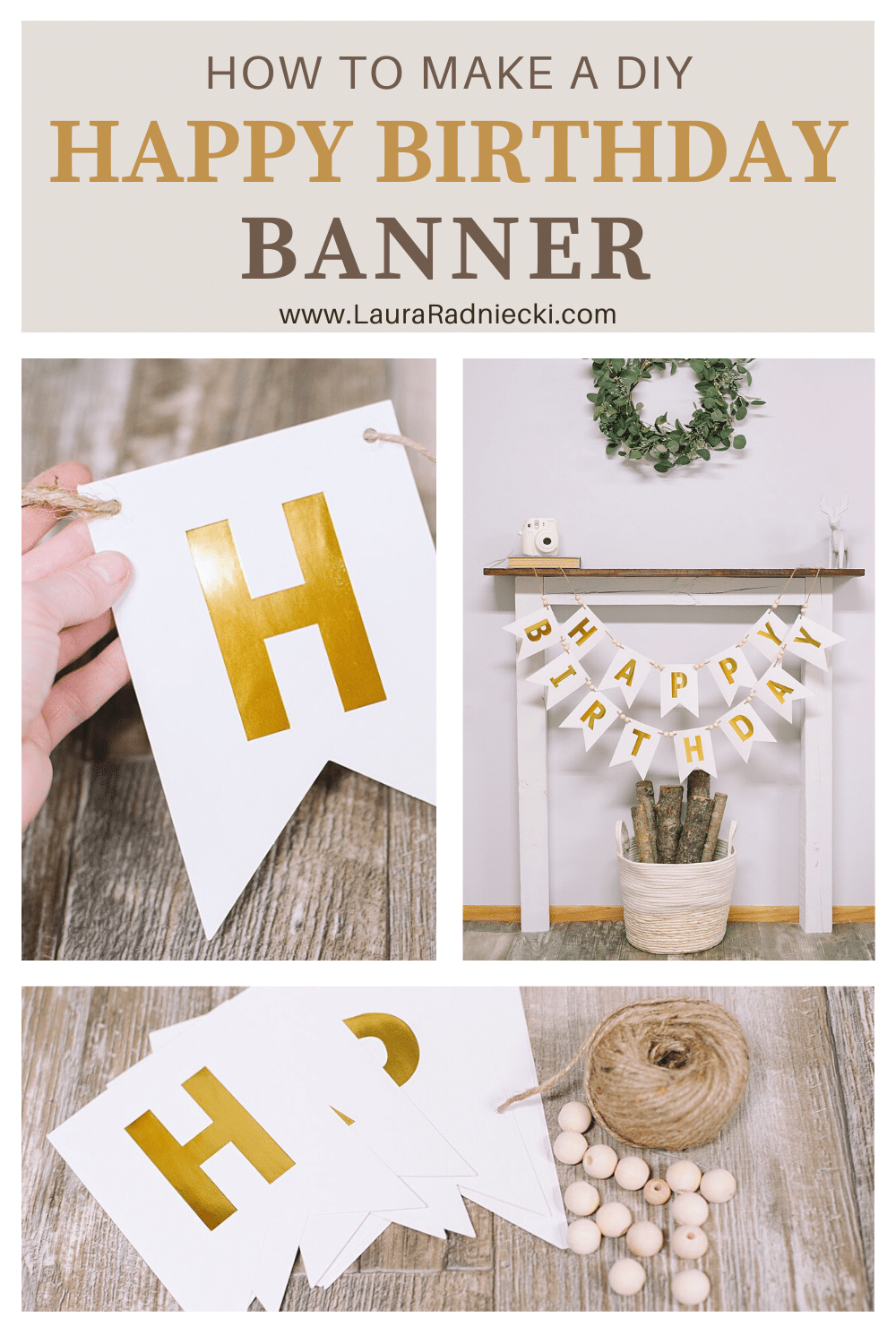 Easy to Make Paper Banner for Birthday - DIY Birthday Decoration 