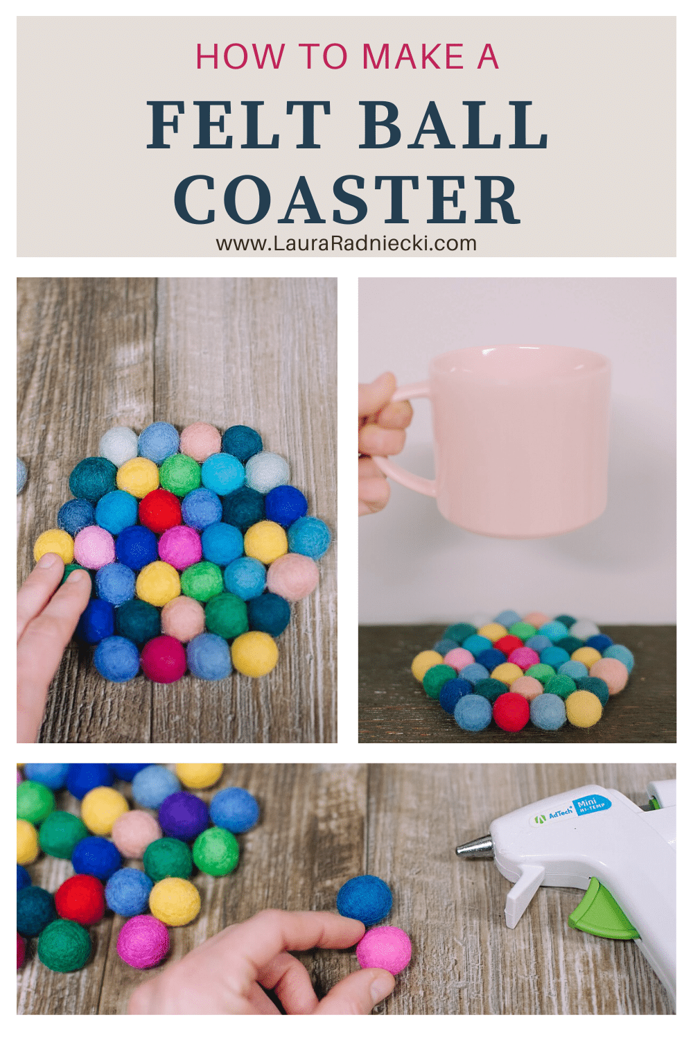 How to Make a Felt Ball Coaster