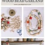 How to make a garland out of thread spools and wooden beads for Christmas.