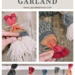 How to make a yarn and sock gnome garland for Christmas.