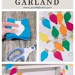 How to make a DIY felt lightbulb garland for Christmas.