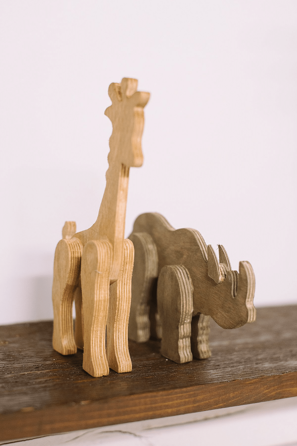 DIY Stained Wooden Animals