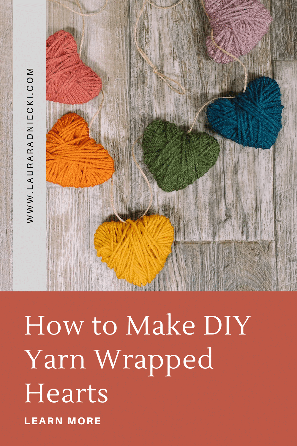 How to Make Yarn Wrapped Hearts