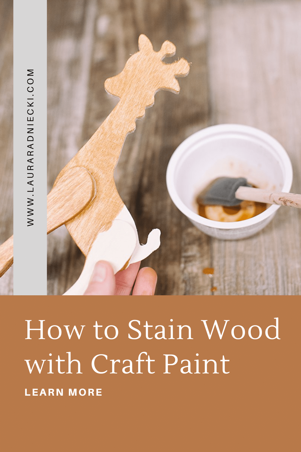 How to Stain Wood with Paint  Staining Wood Using Craft Paint