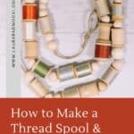 How to make a garland out of thread spools and wooden beads for Christmas.