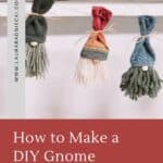 How to make a yarn and sock gnome garland for Christmas.