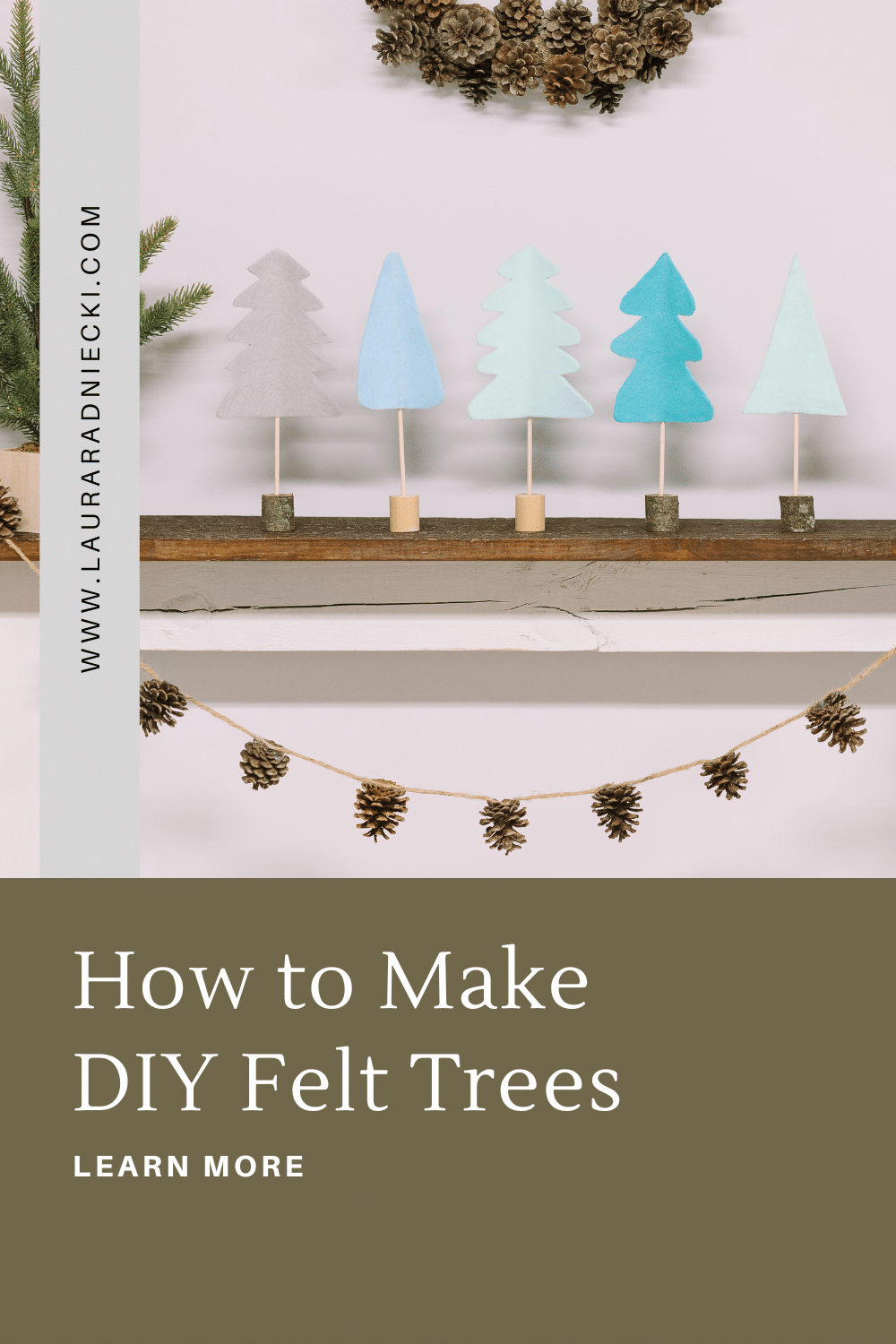 how to make felt trees for the holidays - Scandinavian and minimalist