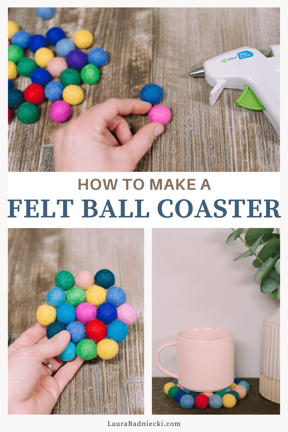 How to Make a Felt Ball Coaster