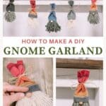 How to make a yarn and sock gnome garland for Christmas.