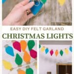 How to make a DIY felt lightbulb garland for Christmas.