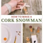 How to make cork snowman ornaments.