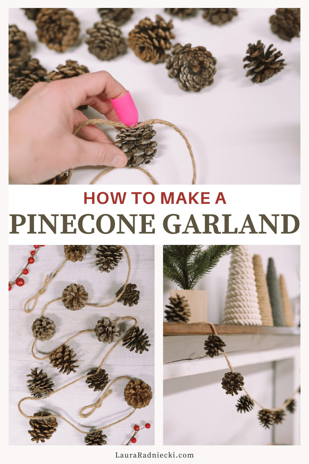 How to Make a Pinecone Garland