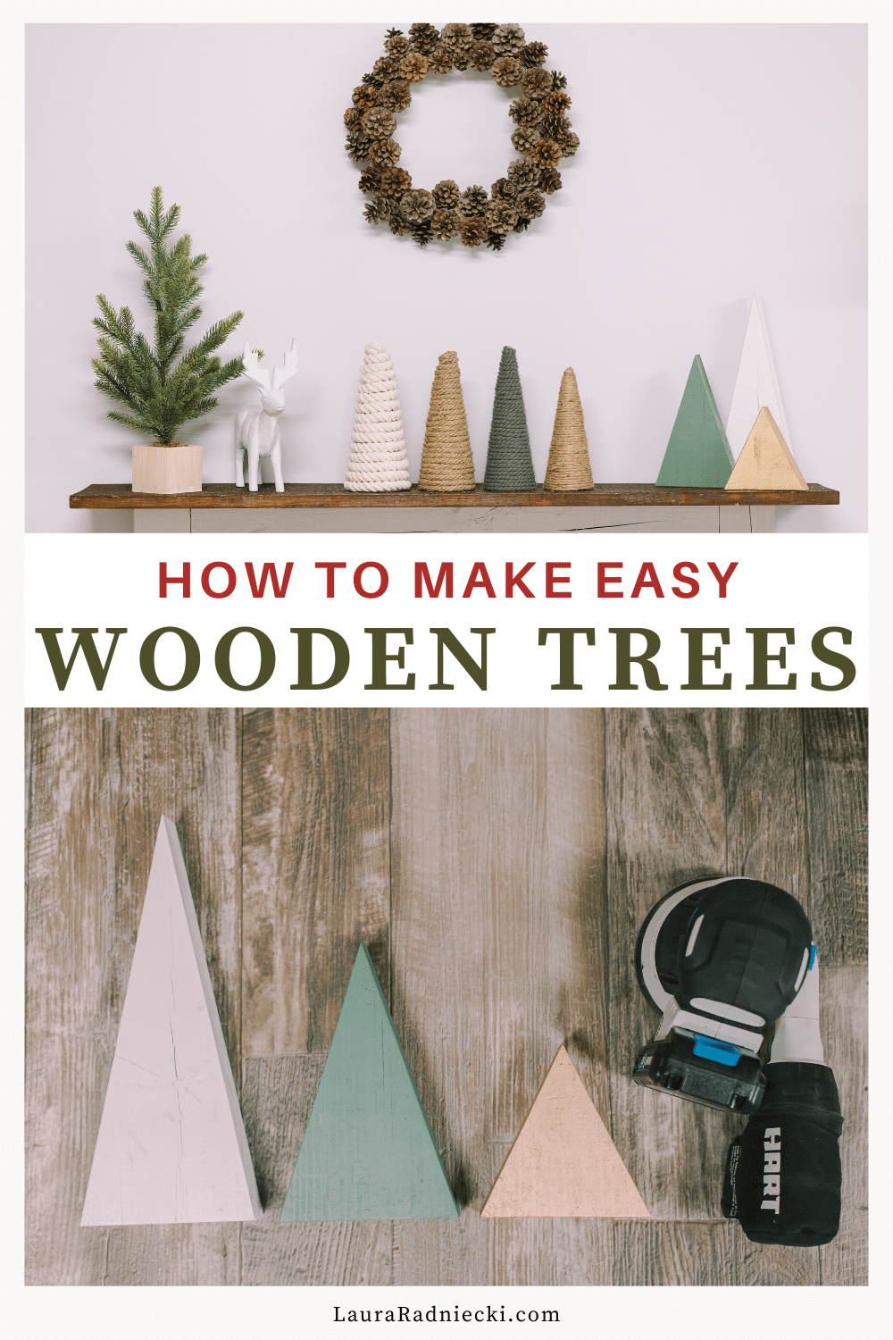 How to Make DIY Wood Trees for Christmas from Scrap Wood and Paint