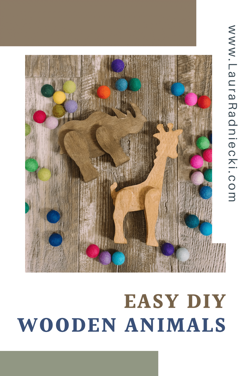 DIY Stained Wooden Animals