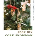 How to make cork snowman ornaments.