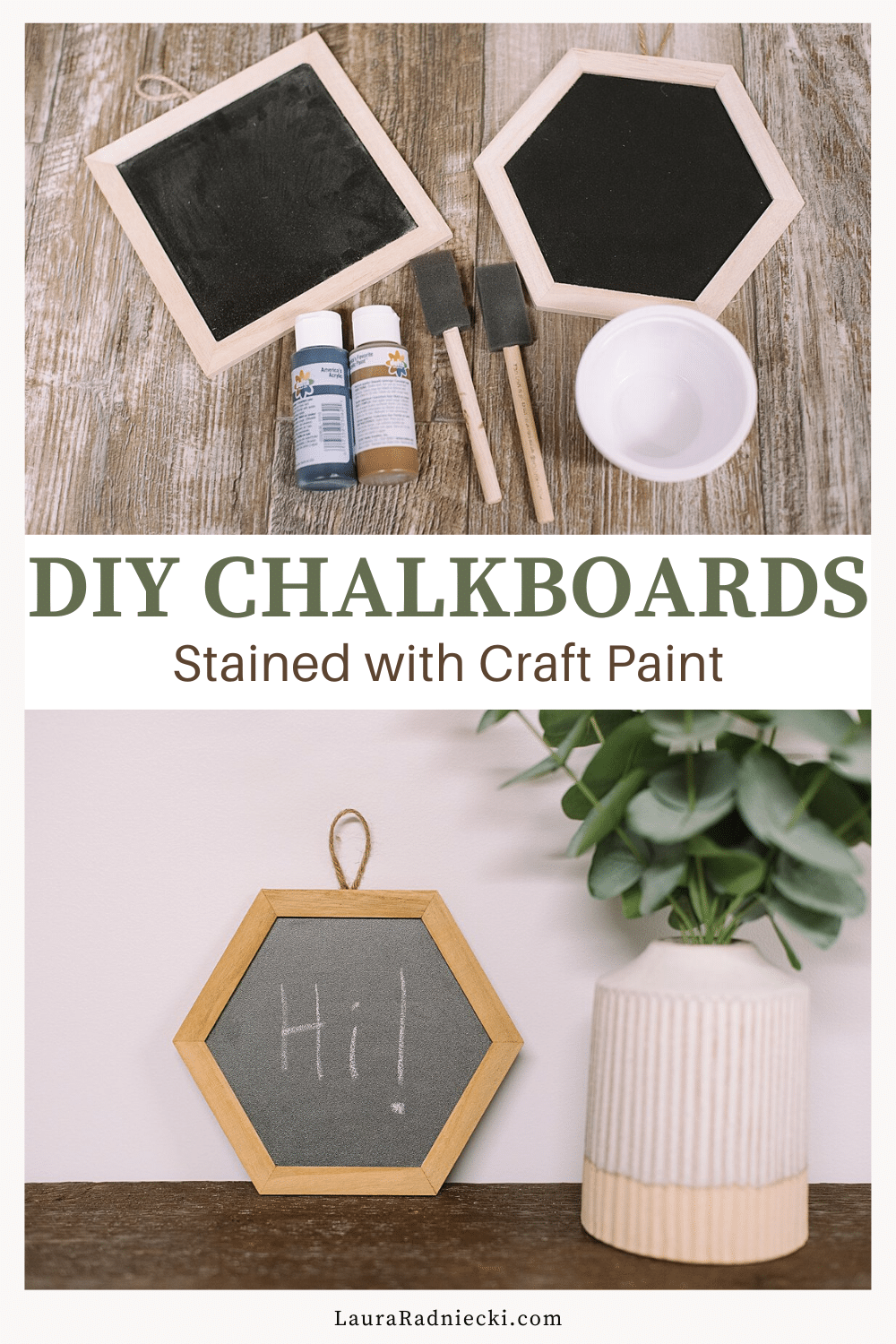 DIY Chalkboards Stained with Craft Paint