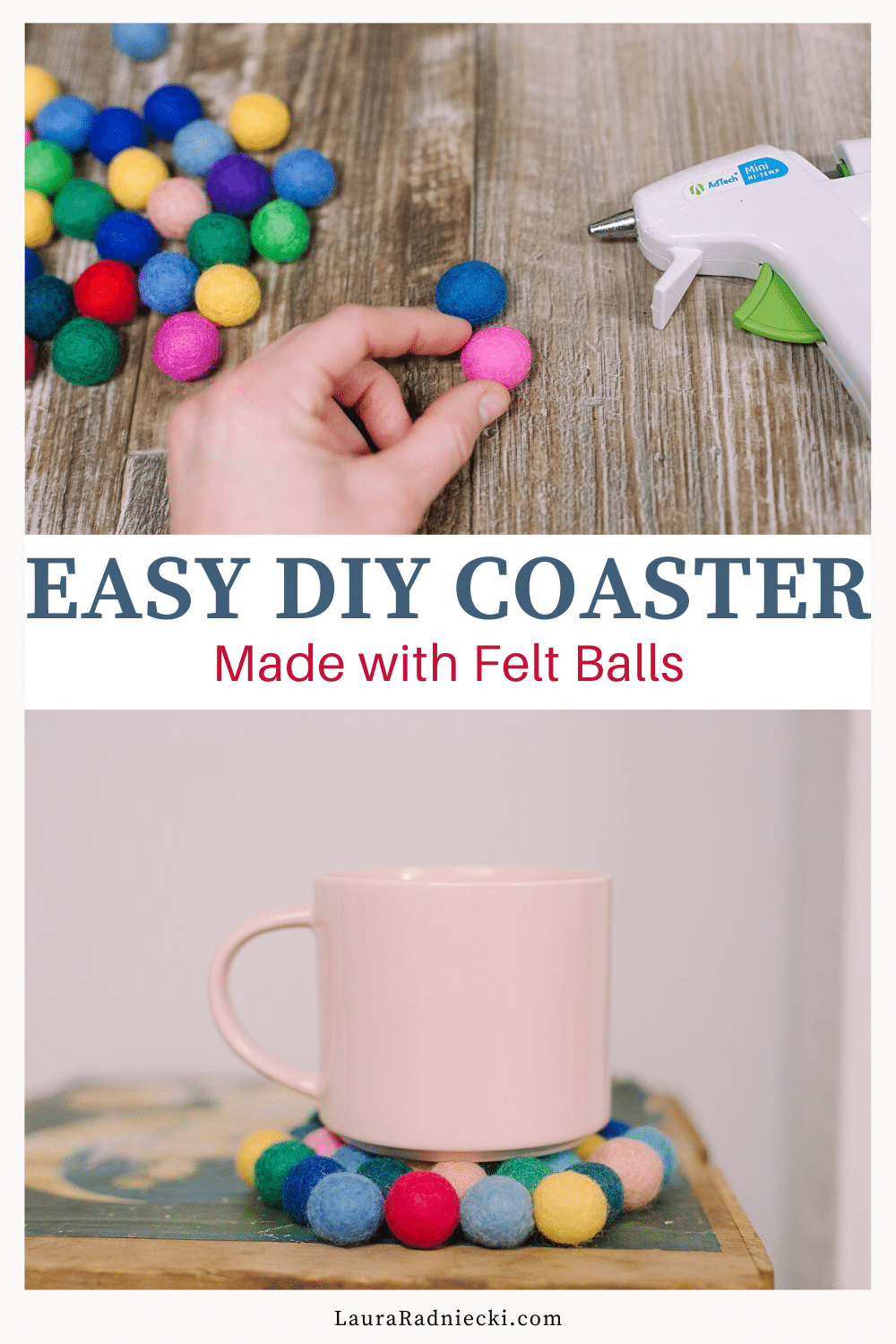 How to Make a Felt Ball Coaster