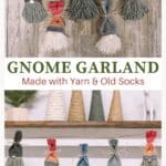 How to make a yarn and sock gnome garland for Christmas.