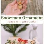How to make cork snowman ornaments.