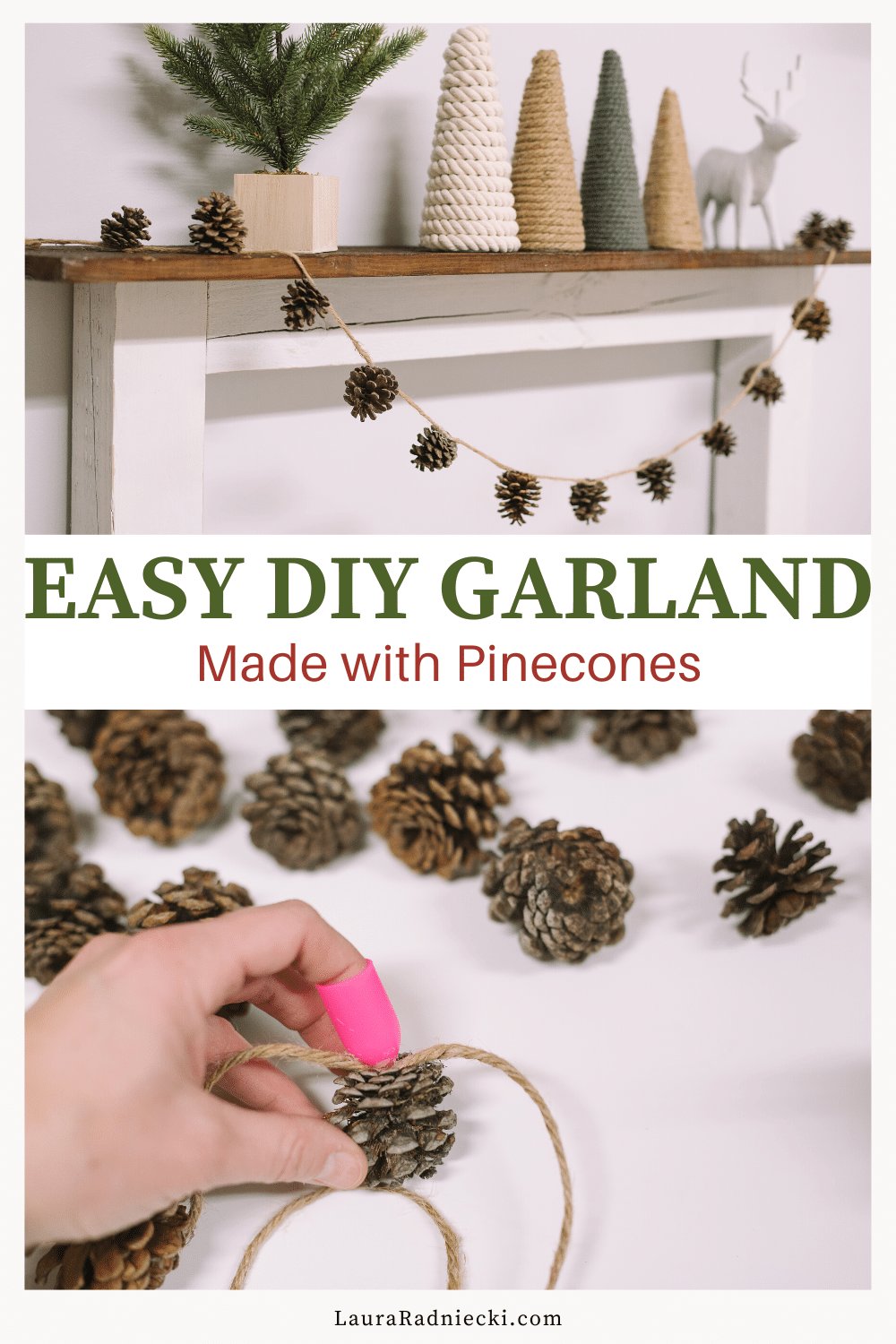 How to Make a Pinecone Garland