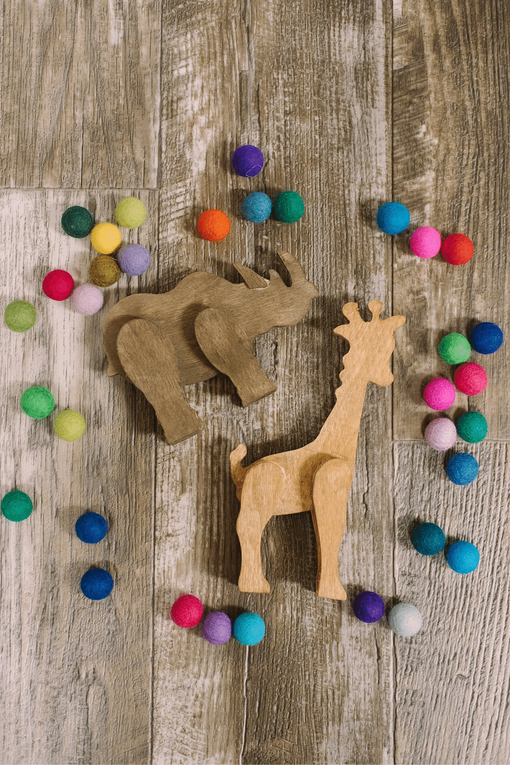 DIY Stained Wooden Animals