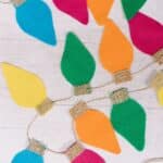 How to make a DIY felt lightbulb garland for Christmas.