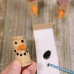 How to make cork snowman ornaments.