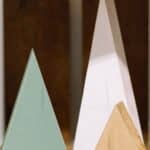 Learn how to make DIY wood trees for Christmas with wood boards and spray paint. These wooden Christmas trees are a simple, rustic, humble holiday decor idea, perfect for your mantel.