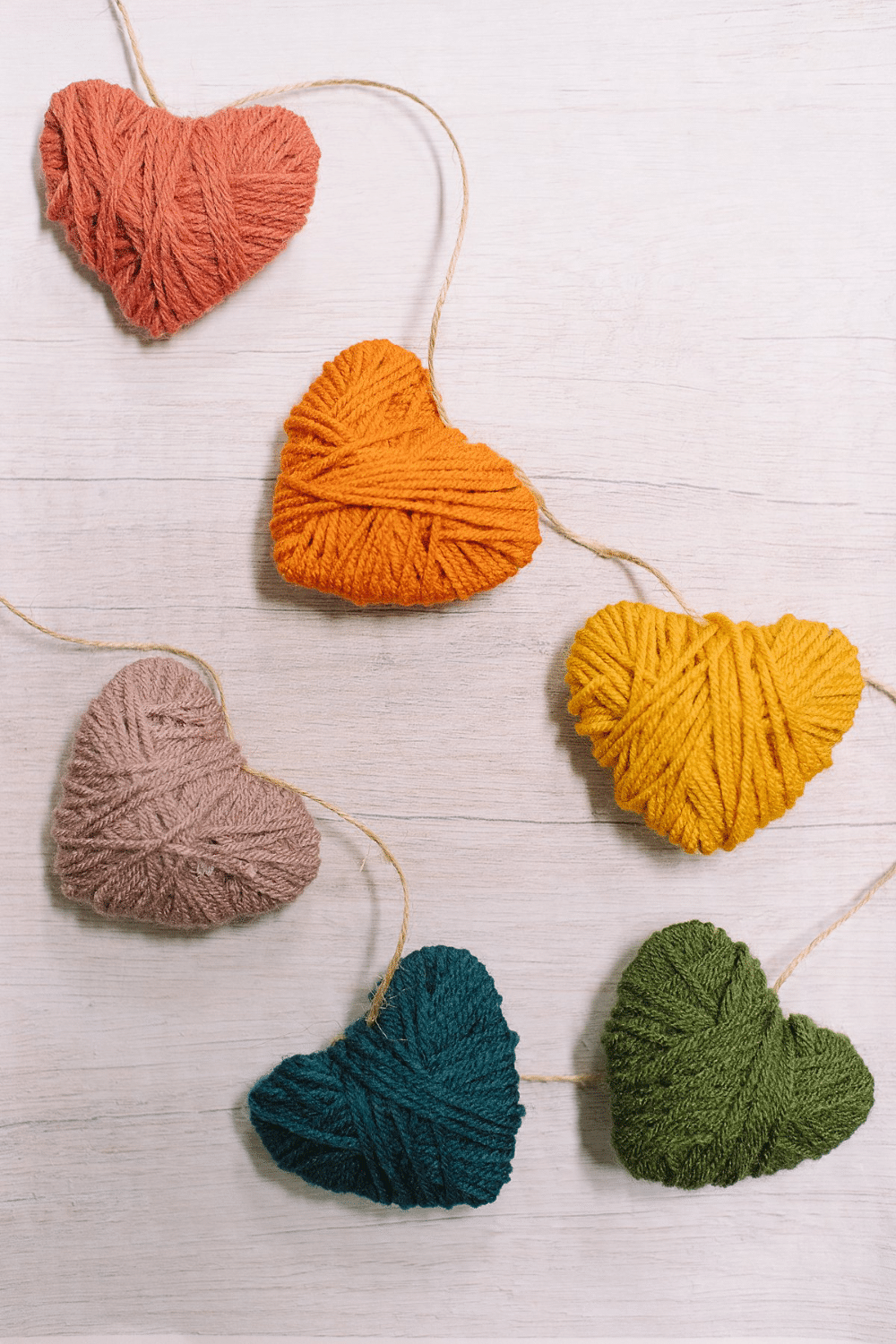 How to Make Yarn Wrapped Hearts