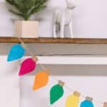 How to make a DIY felt lightbulb garland for Christmas.