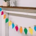How to make a DIY felt lightbulb garland for Christmas.