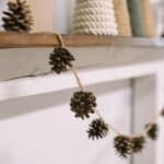 How to make a pinecone garland using clean pinecones and twine. It's the perfect garland for fall!