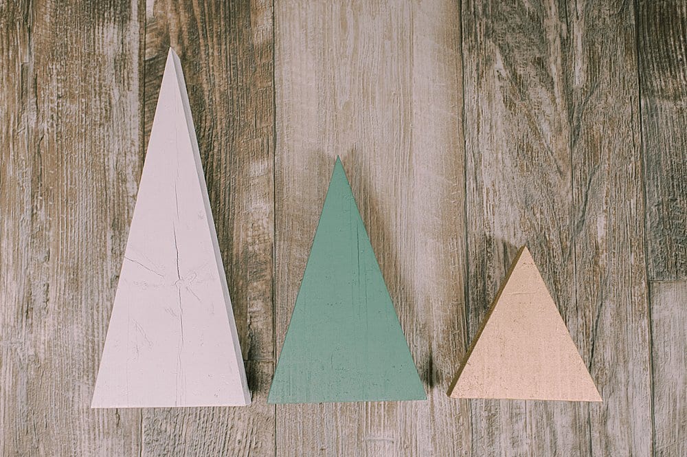 how to make DIY wood block trees