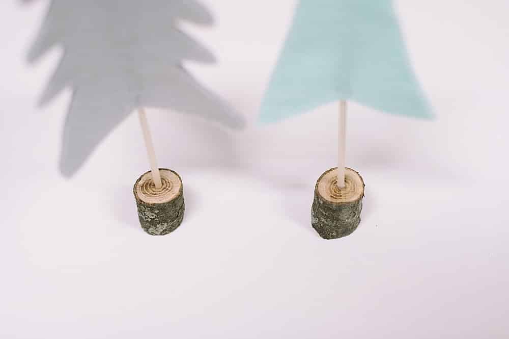 wooden bases for felt trees