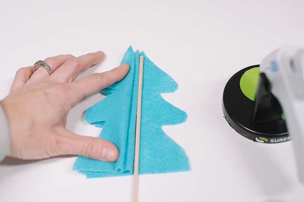 felt christmas trees