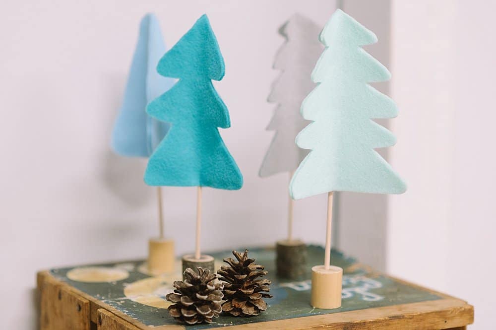 how to make felt trees for Christmas | Scandinavian Holiday Decor Inspiration