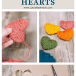 How to make yarn-wrapped hearts.